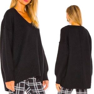 Oversized black free people sweater